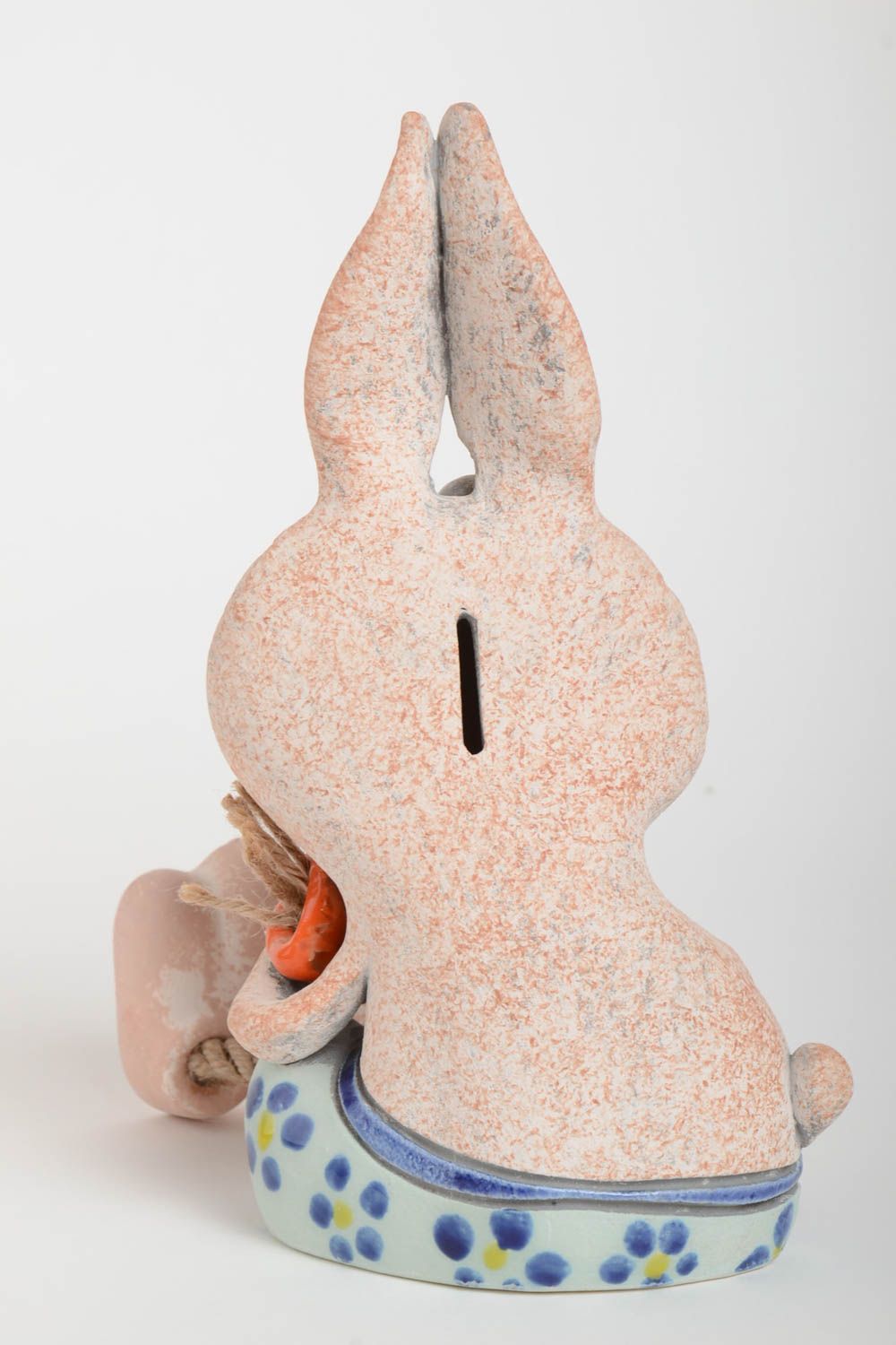 Tirelire céramique faite main Figurine animal Lapin Cadeau original pour enfant photo 5