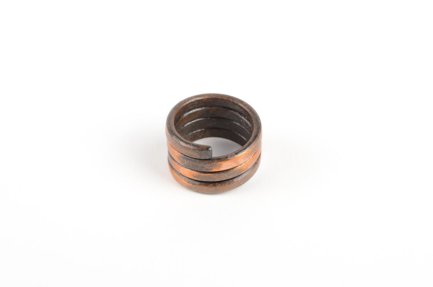 Красивое кольцо ручной работы необычное кольцо медное авторское женское кольцо фото 3
