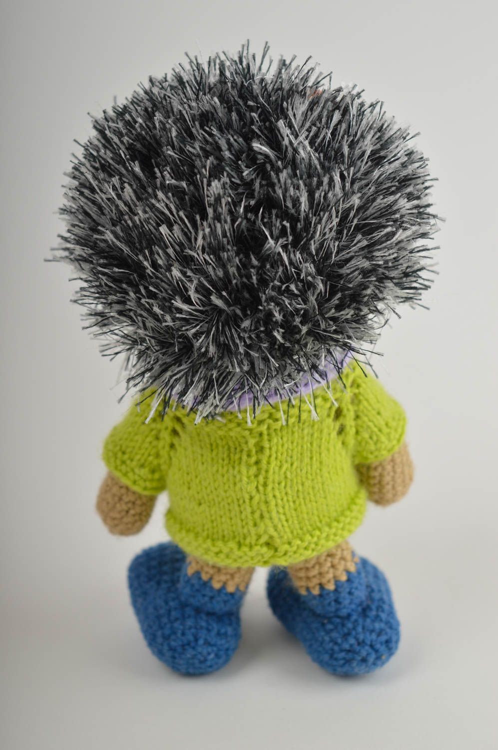 Peluche hérisson Jouet fait main tricoté en acrylique Cadeau pour enfant photo 3