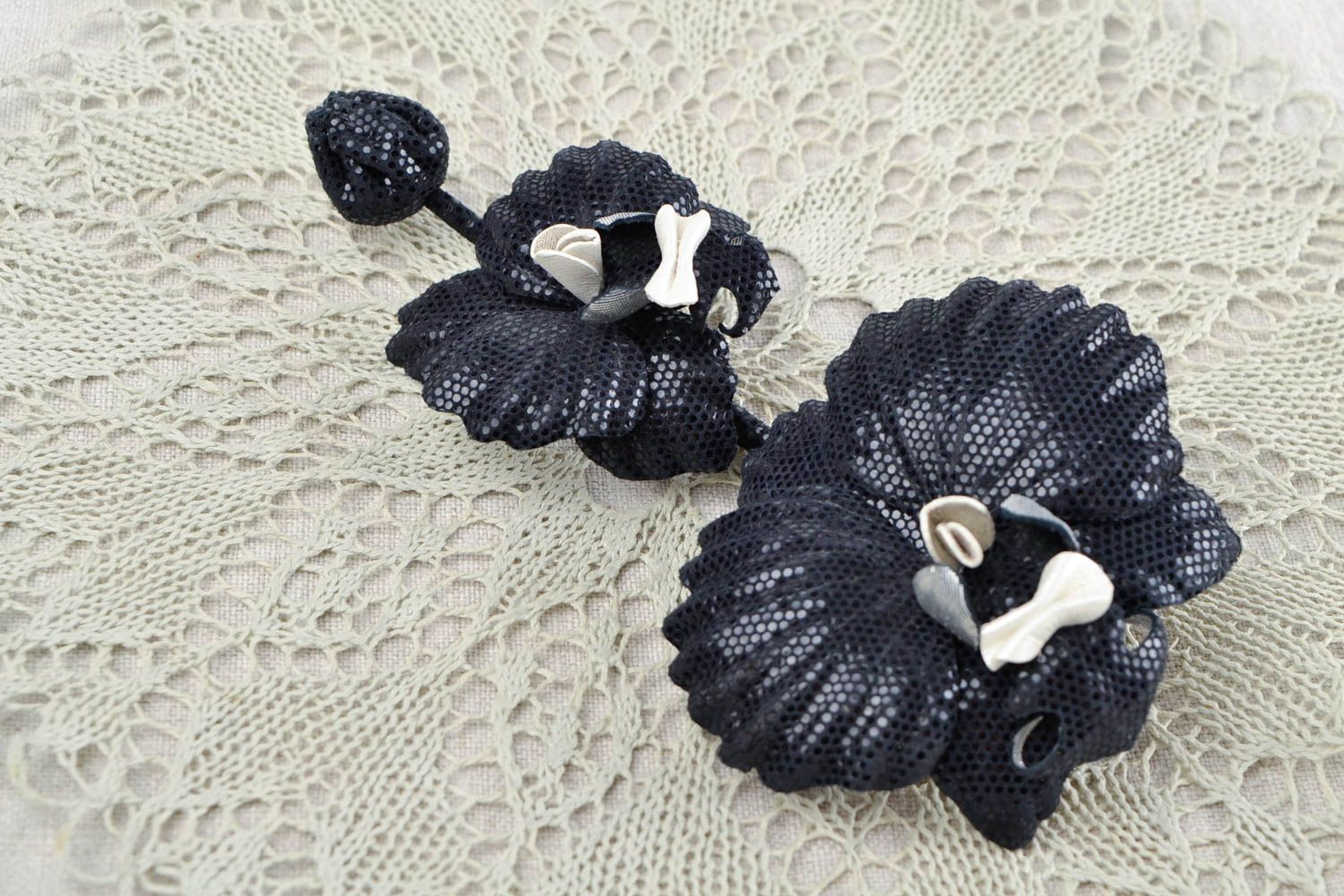 Handmade flower brooch hair modeling fashion jewelry hair clip for women photo 1