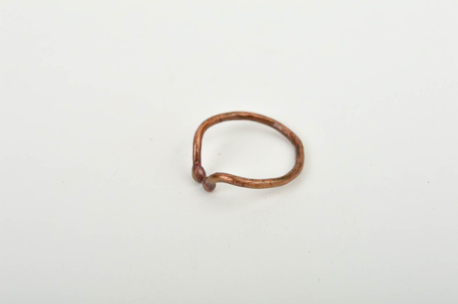 Украшение из меди кольцо ручной работы металлическое украшение женское кольцо фото 4