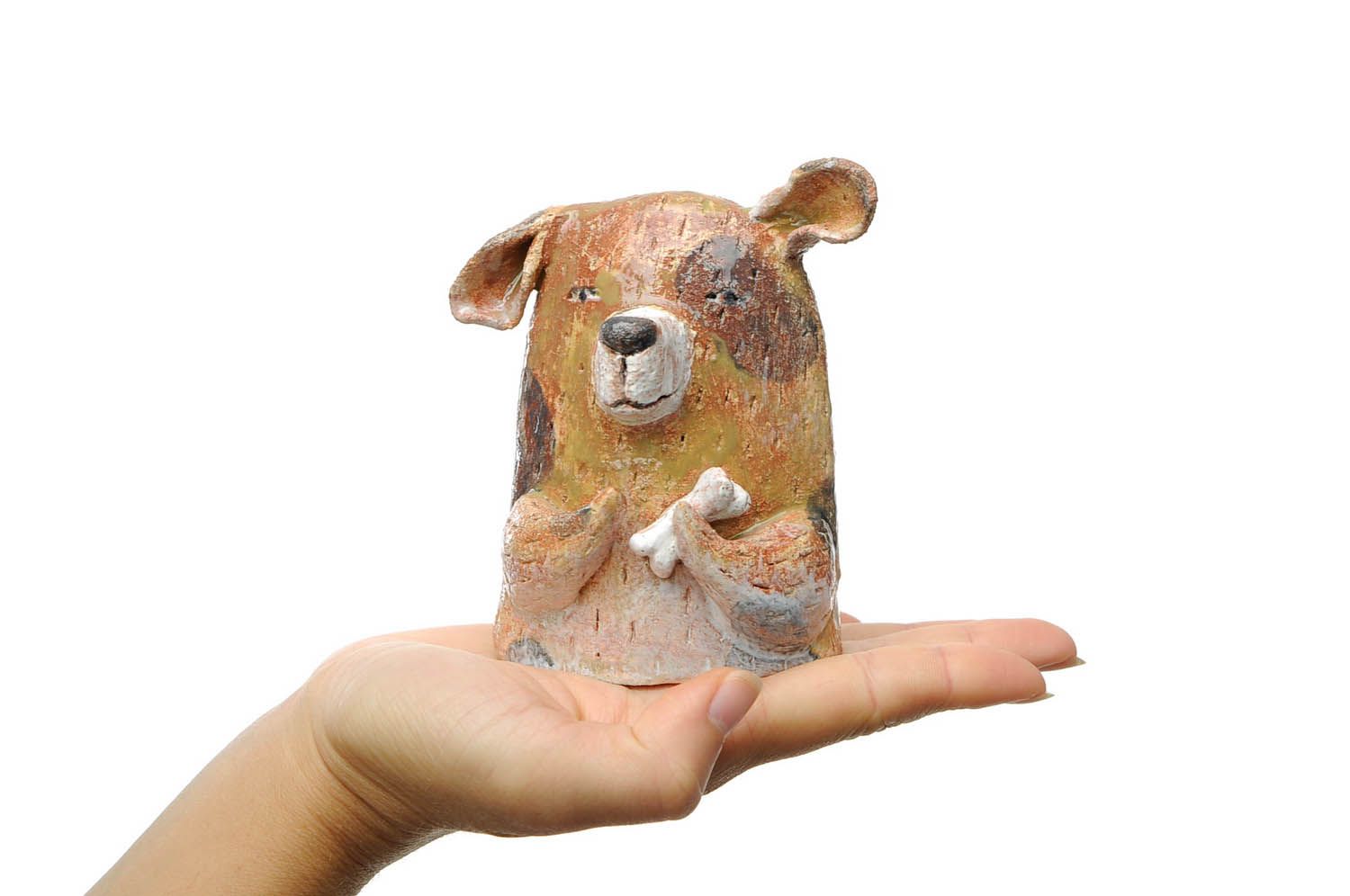 Figurine en argile Petit chien photo 5