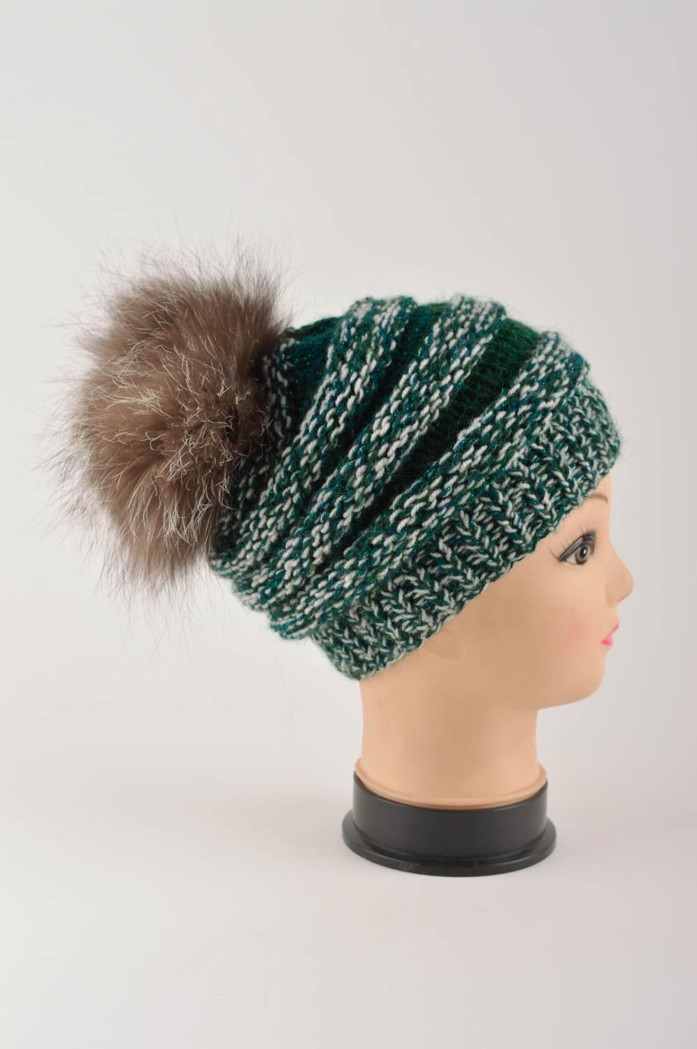 Handmade headwear designer hat for baby unusual gift woolen hat warm hat photo 4