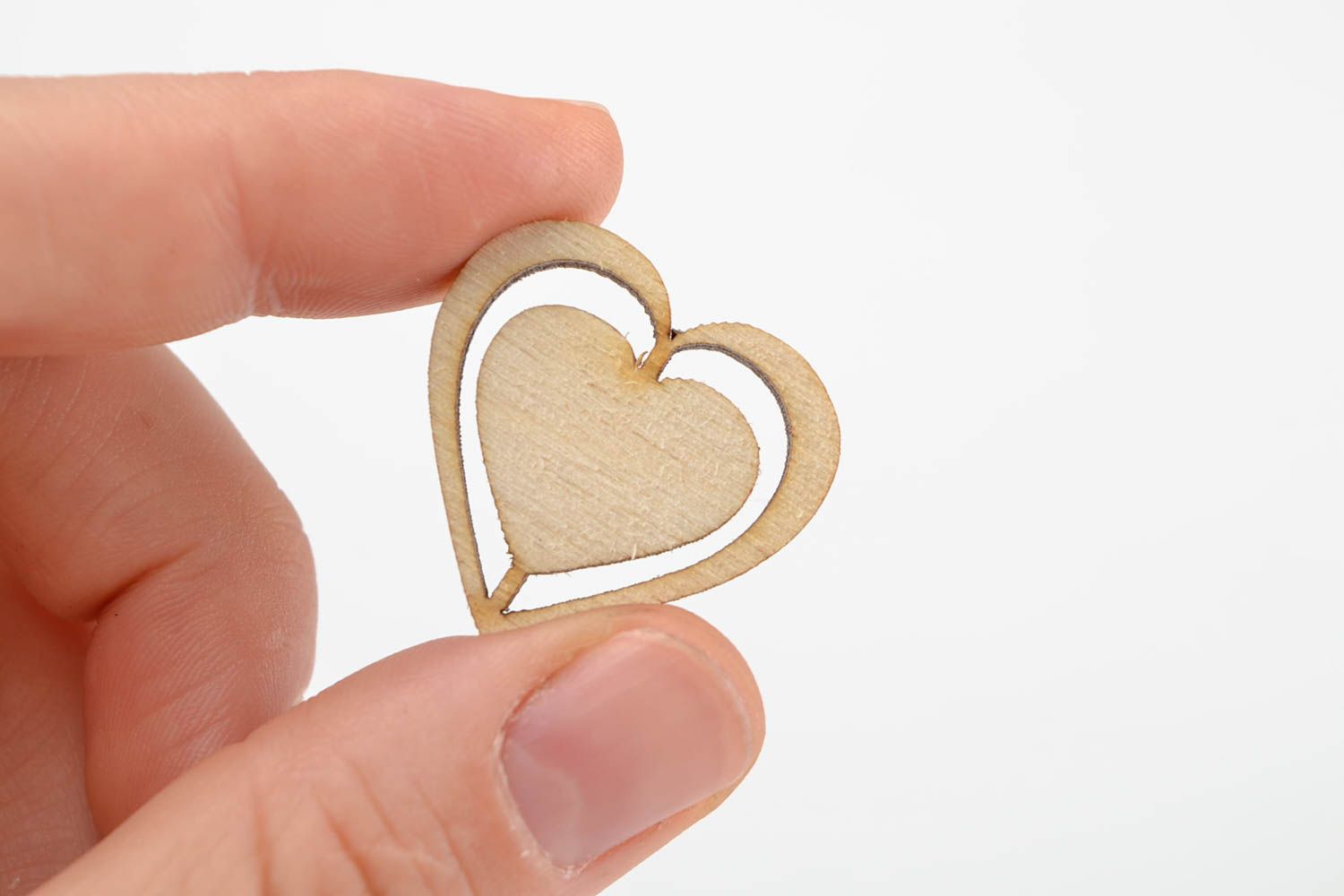 Handmade Holzartikel zum Gestalten Miniatur Figur Herz Holz Rohlinge zum Bemalen foto 2