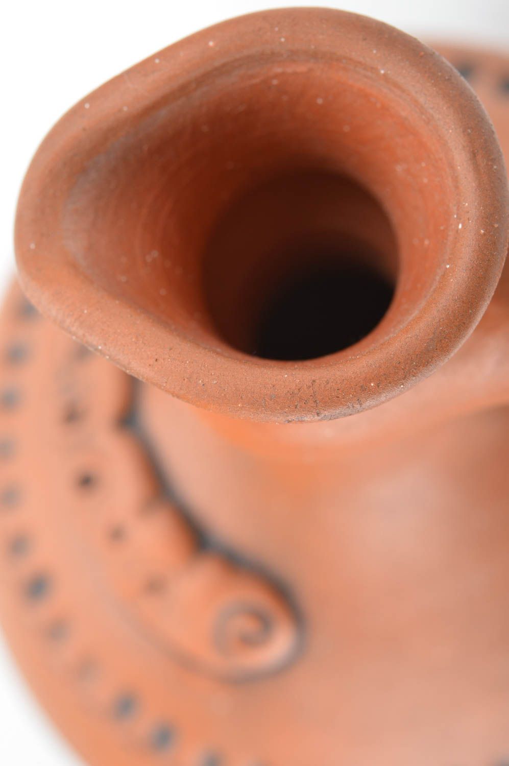 33 oz ceramic terracotta wine decanter pitcher with handle 1,16 lb photo 4