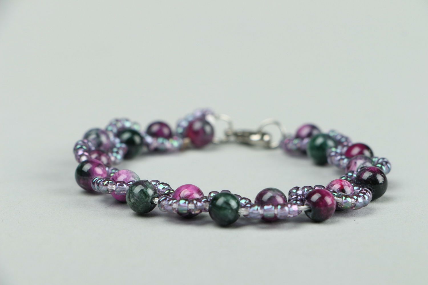 Bracelet with tourmaline and beads photo 4