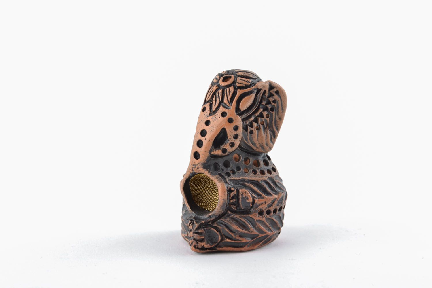 Pipa decorativa fatta a mano di argilla oggetti da collezione pipa da fumare
 foto 1