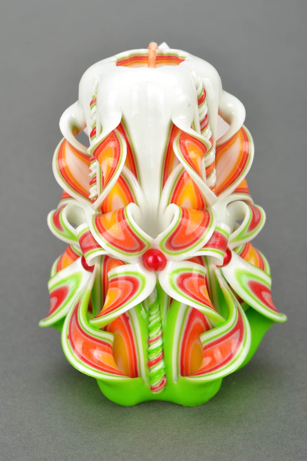 Bright carved candle photo 4