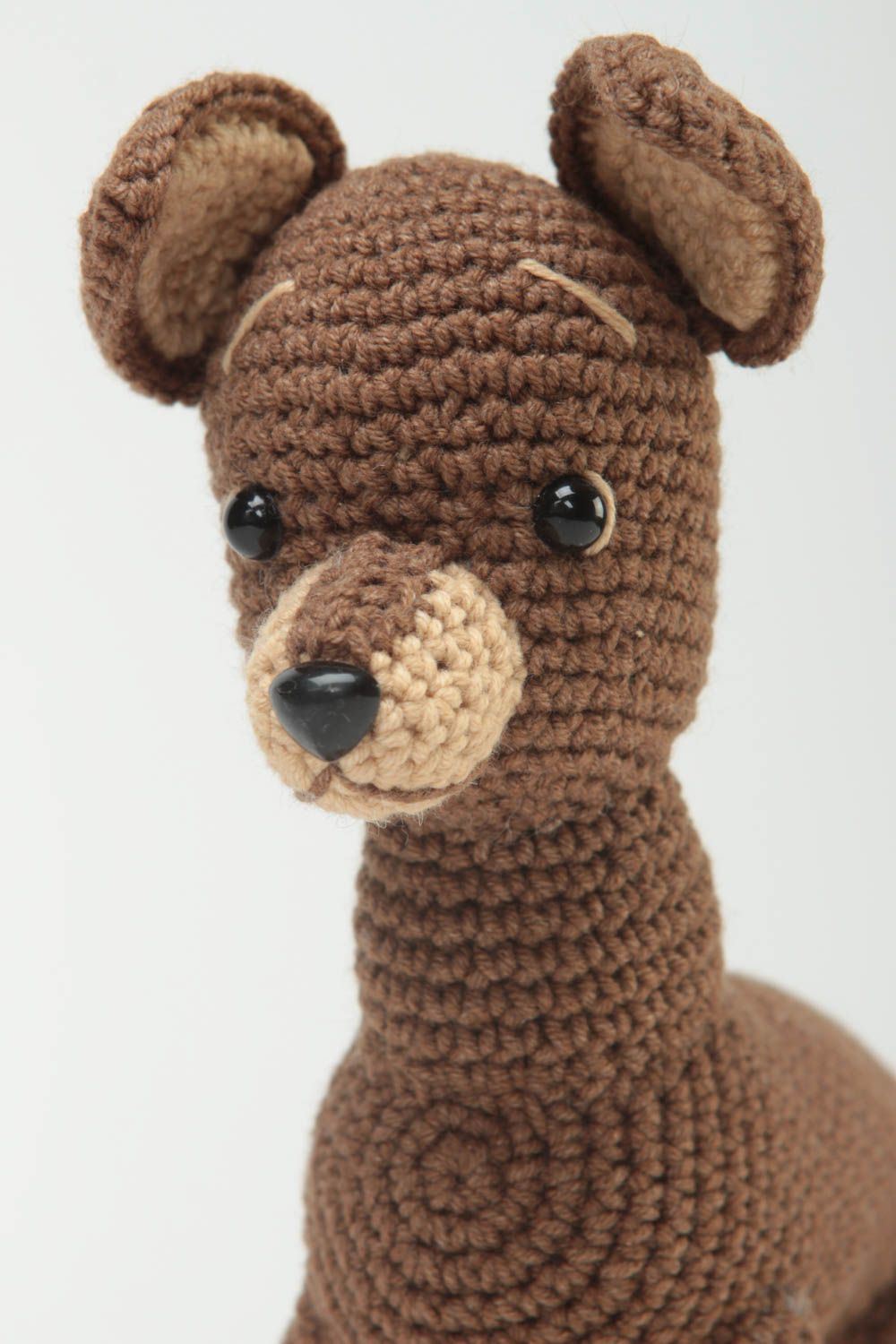 Handmade Hund Kuscheltier Plüsch Hund Spielsachen für Kinder weich gehäkelt  foto 3