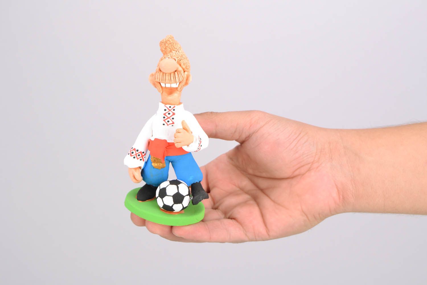 Clay figurine of a cossack soccer player  photo 2