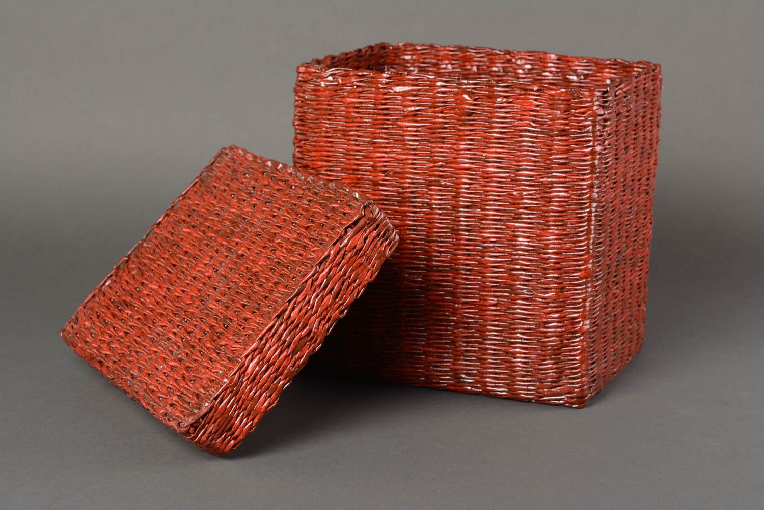 Unusual handmade woven basket paper box design newspaper craft bedroom designs photo 2