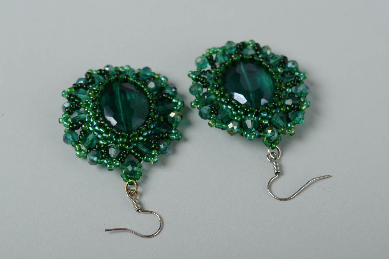 Handmade jewelry beaded earrings beautiful accessories designer earrings for her photo 3