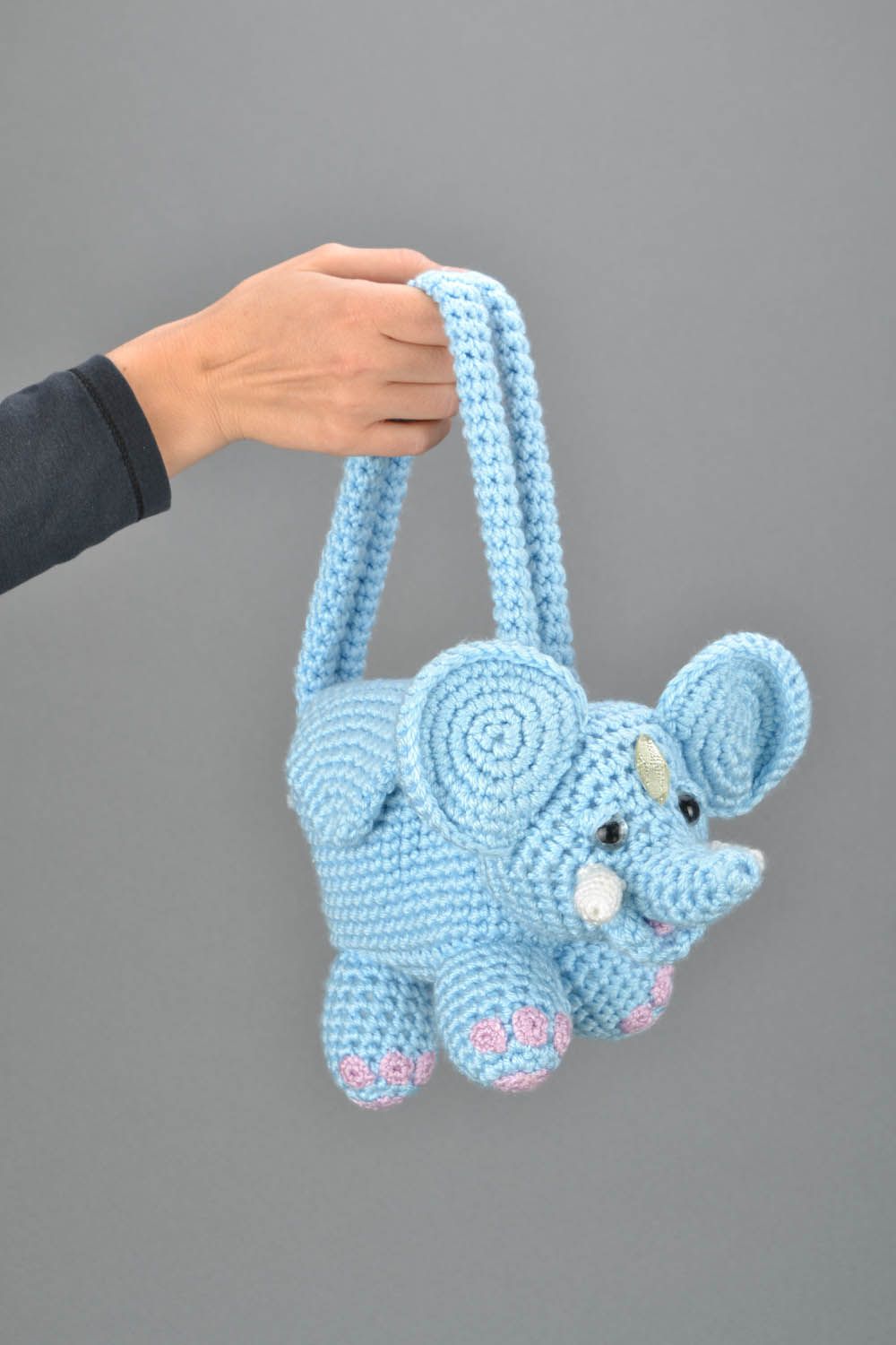 Children's crocheted purse Elephant photo 2