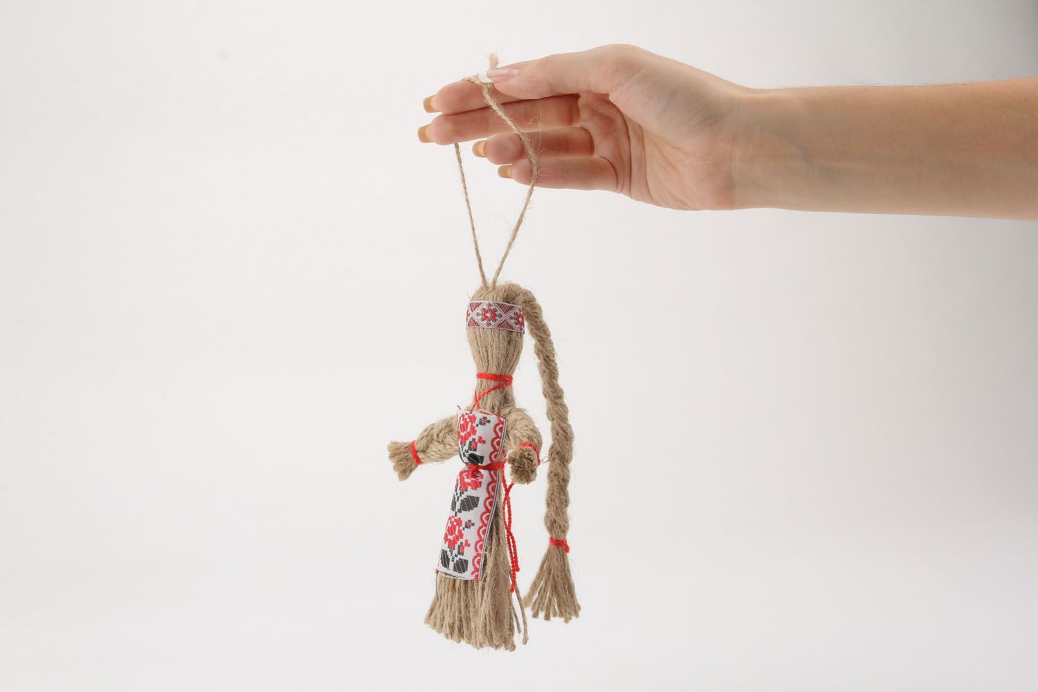 Souvenir etnico di spago fatto a mano amuleto talismano giocattolo slavo foto 5
