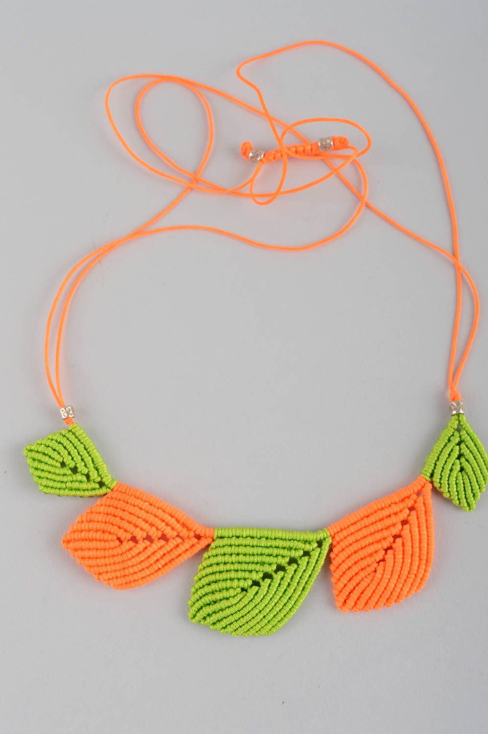 Handmade accessories unusual jewelry designer necklace threads necklace photo 2