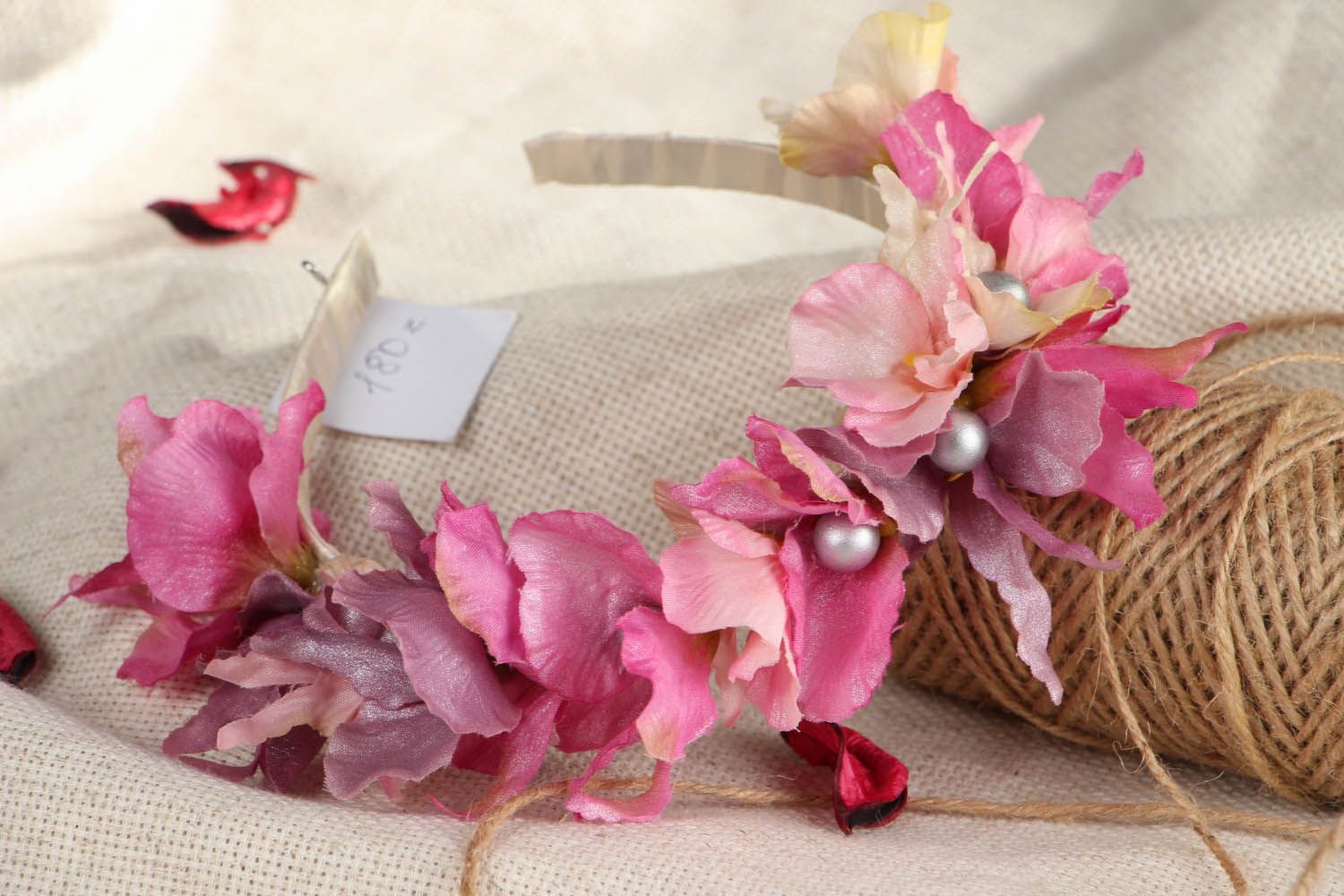 Headband with orchids photo 5