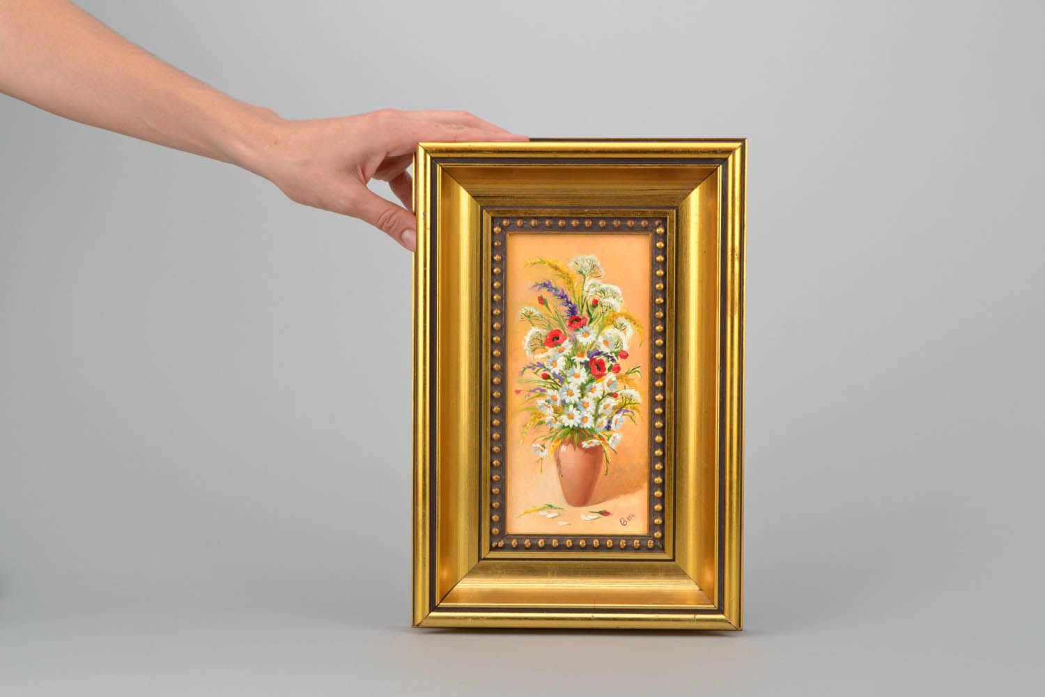 Painting in wooden frame photo 3