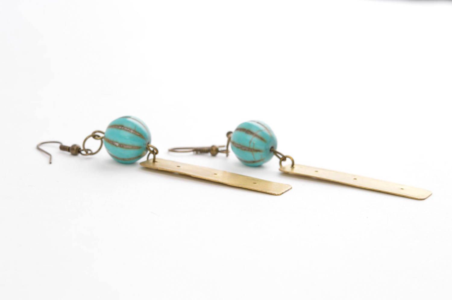 Handmade jewelry unusual gift designer accessories copper earrings gift ideas photo 4