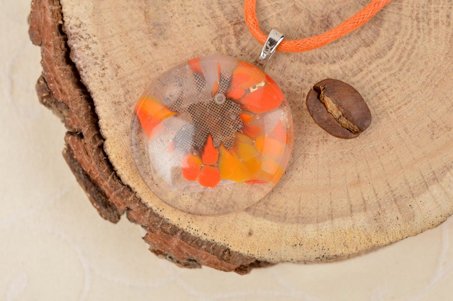 Unusual handmade glass pendant necklace design fashion trends gifts for her photo 1