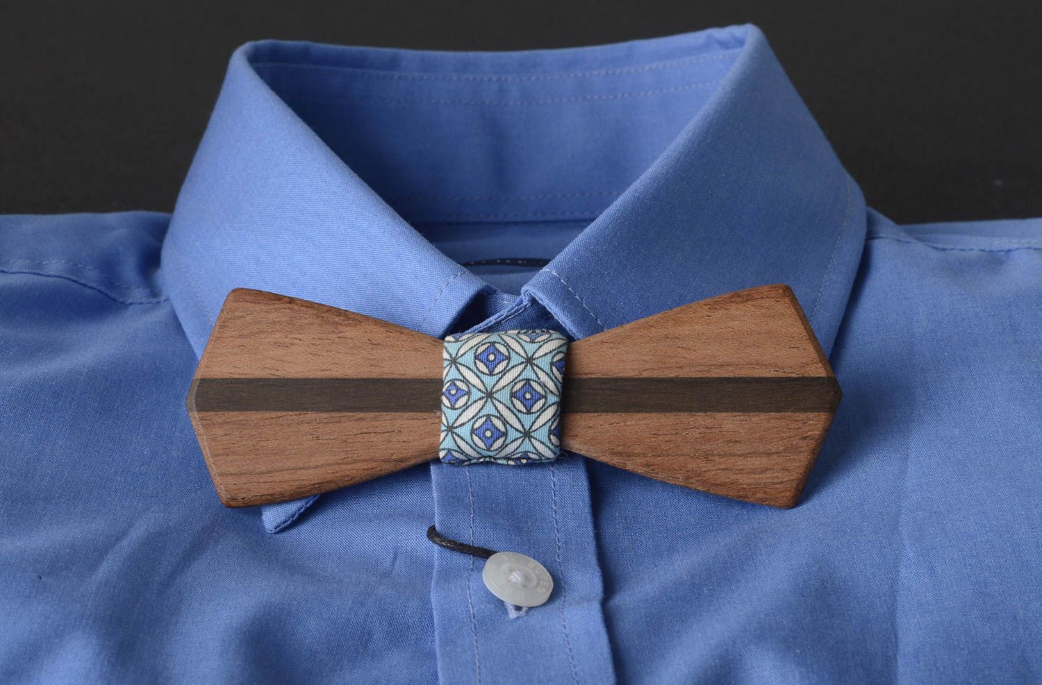 Pajarita moderna artesanal inusual corbata de moño accesorio para hombre foto 5