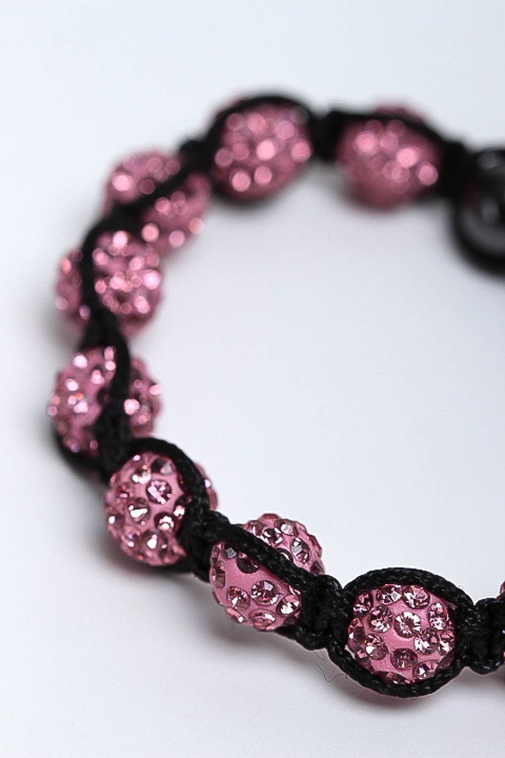 Bracelet mode Bijou fait main en noir et rose en hématite Accessoire femme photo 3