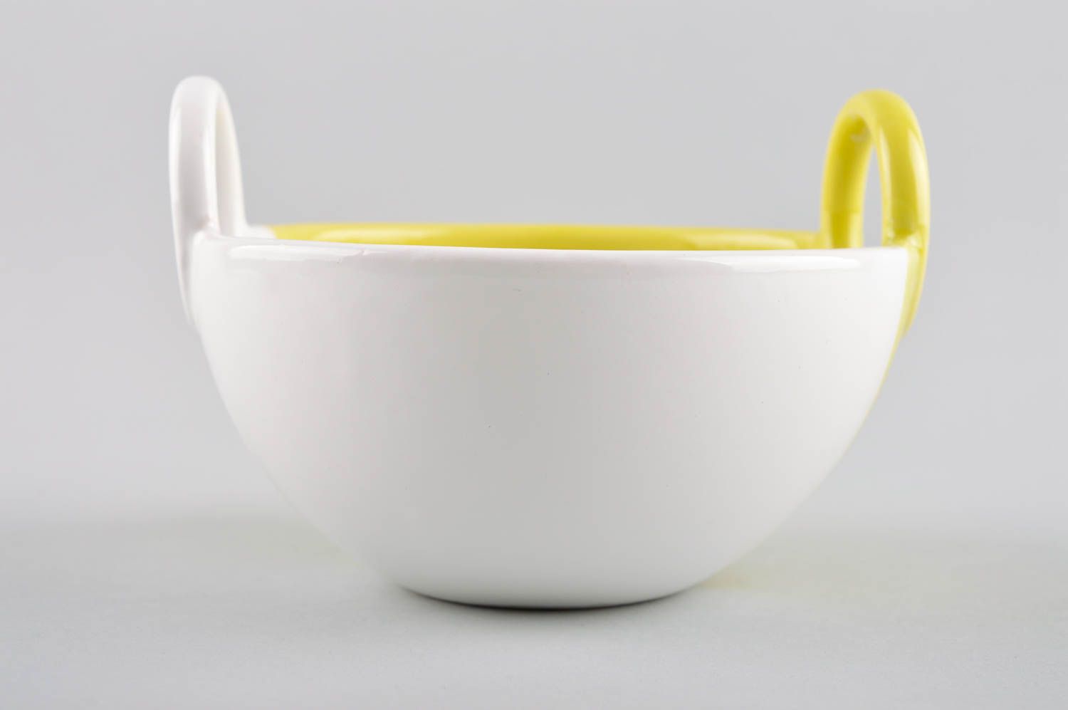 Handmade Keramik Schüssel für Suppe Öko Geschirr Schale aus Ton bemalt foto 5