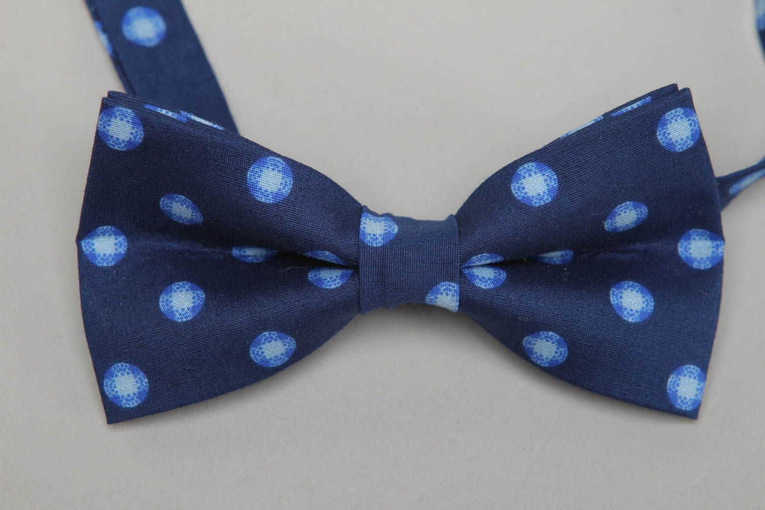 Beautiful blue bow tie for shirt photo 2
