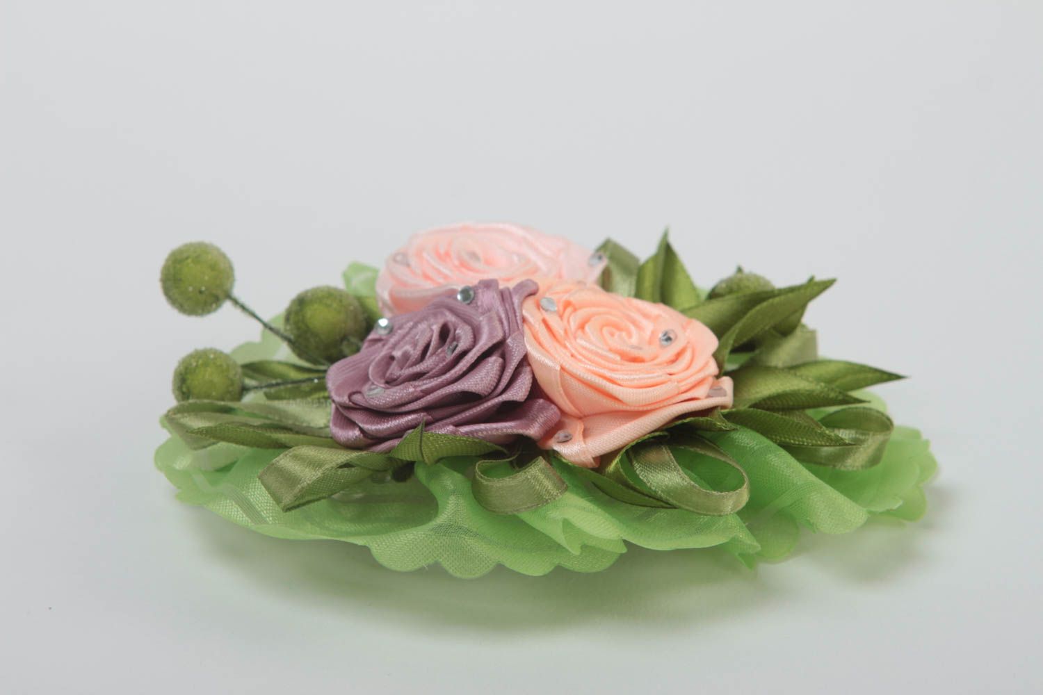 Haarspange Blume handmade Haarschmuck für Kinder Haar Accessoire schön groß foto 3
