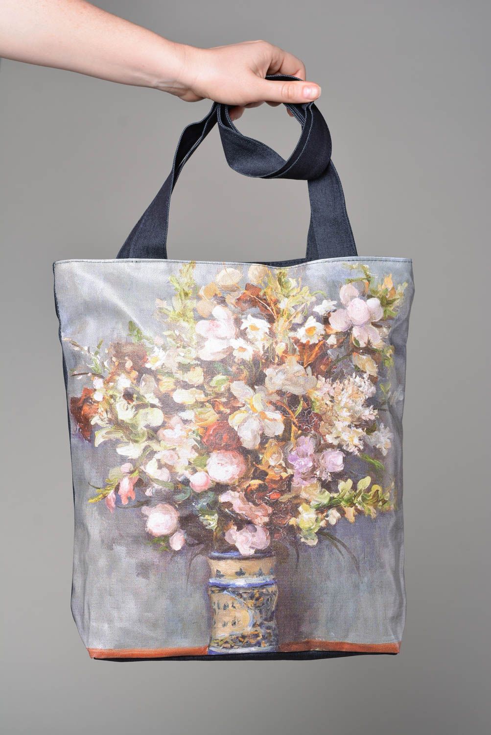 Дизайнерская сумка ручной работы сумка с рисунком  молодежная сумка для девушек  фото 4
