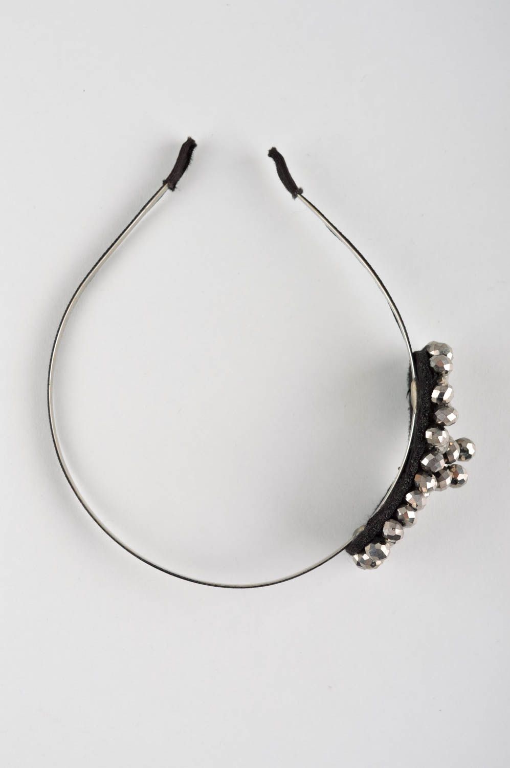 Unusual handmade accessory designer headband with bow stylish women present photo 3