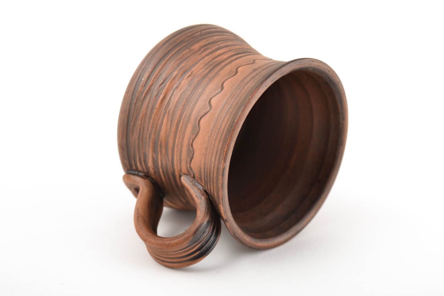 Tasse céramique Mug original fait main 20 cl marron écologique Vaisselle design photo 3