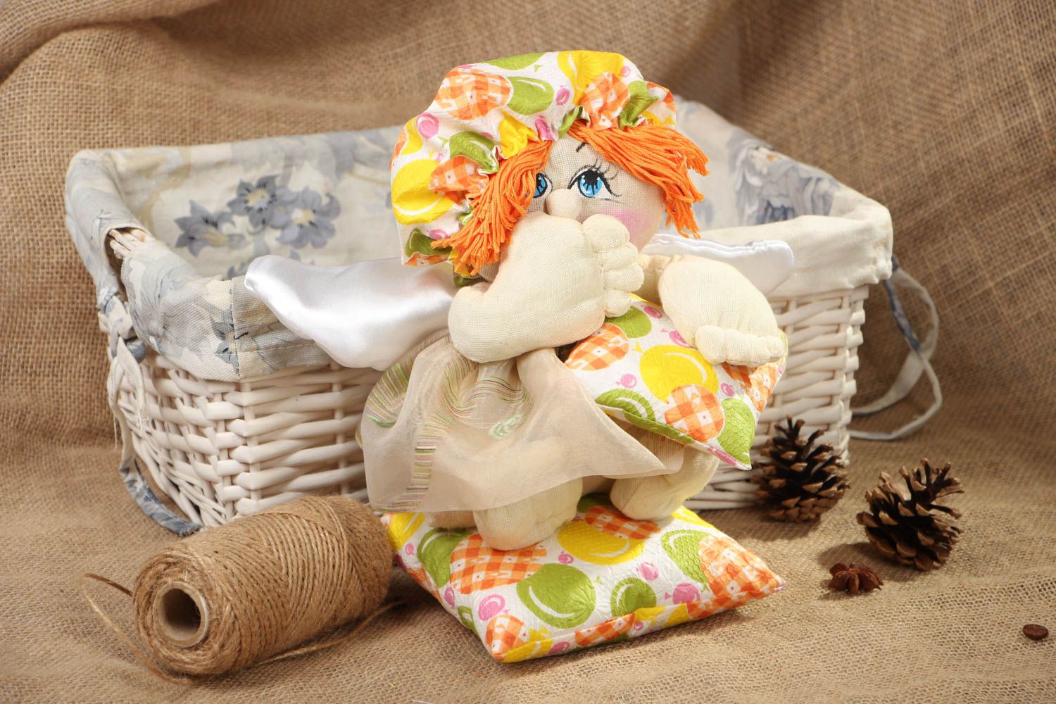 Handmade soft toy with pillow photo 5