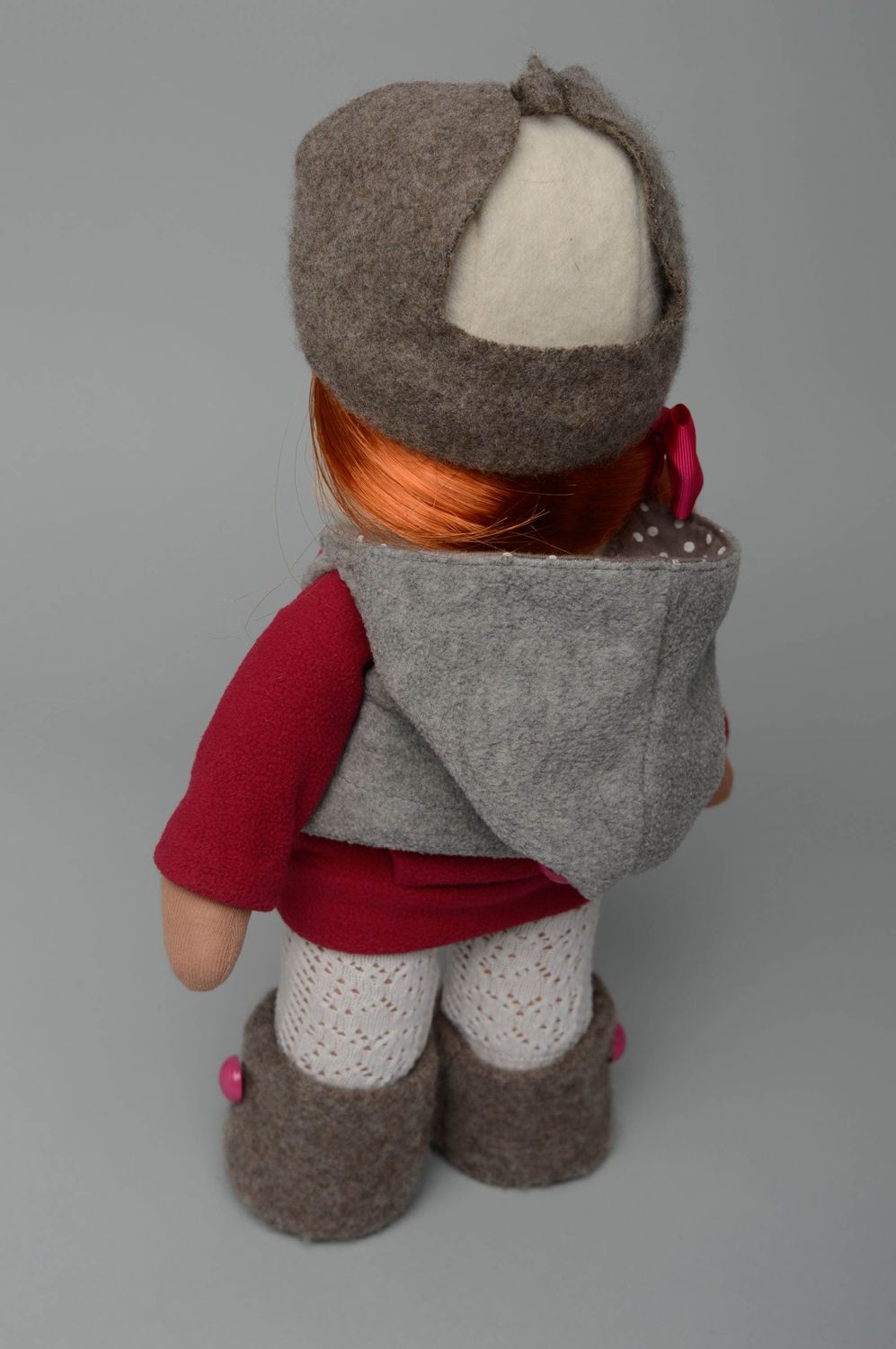 Мягкая игрушка кукла с длинными волосами большеножка фото 2