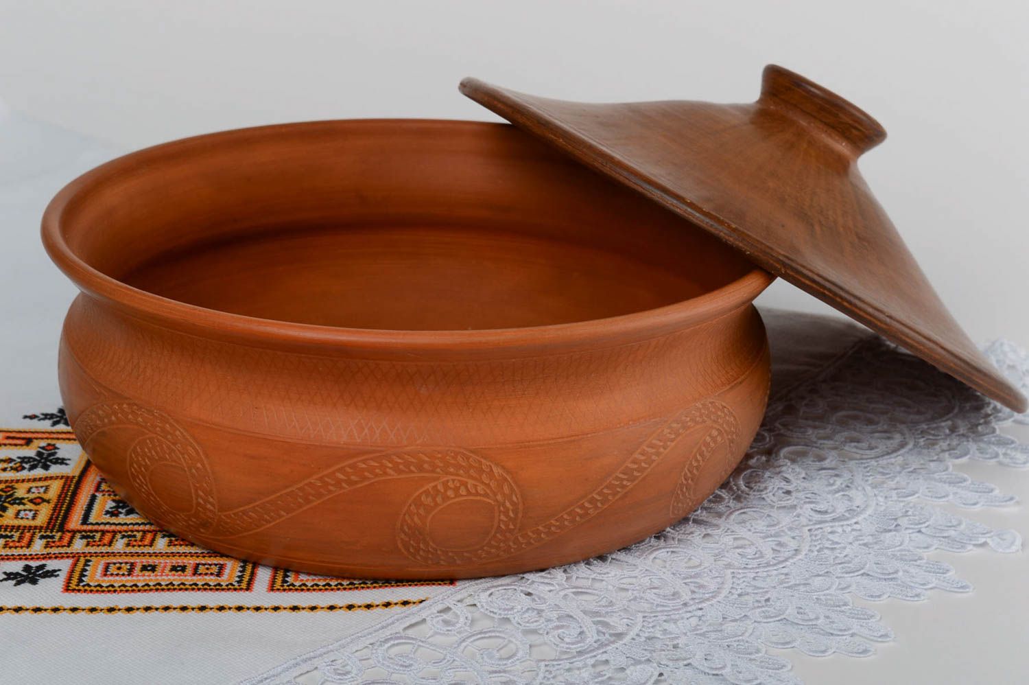 Sartén de cerámica artesanal utensilio de cocina de 5 l regalo original  foto 1