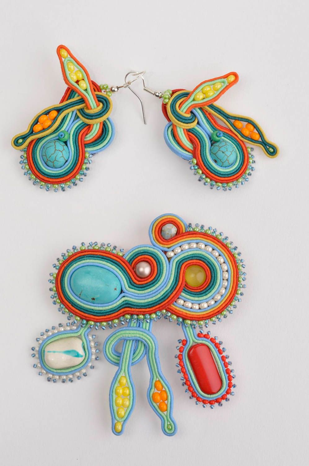 Designer jewelry handmade earrings fashion brooch for women beautiful present photo 2