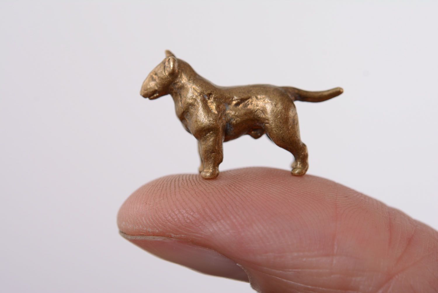 Figurine en bronze Bull-terrier faite main photo 3