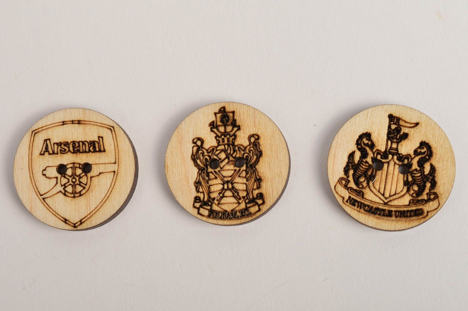 Botones de madera artesanales regalo original accesorios de moda para mujer foto 3