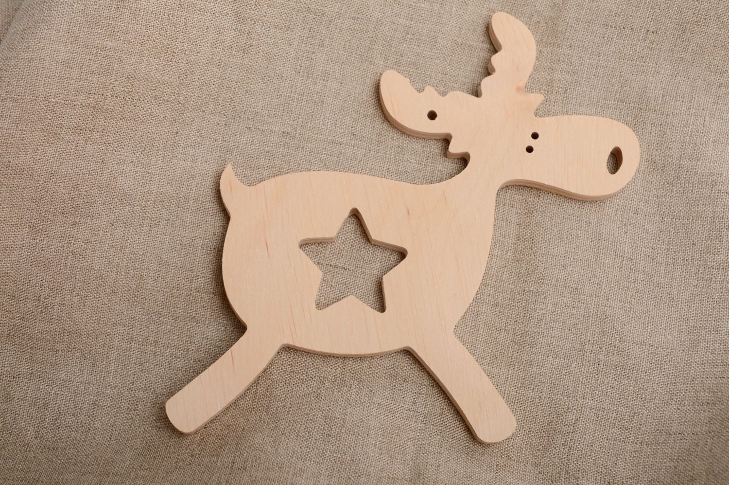 Plywood deer figurine craft blank for painting or decoupage photo 5