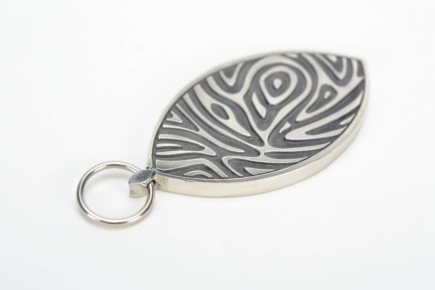 Beautiful metal blank pendant with patterns DIY jewelry making supplies photo 2