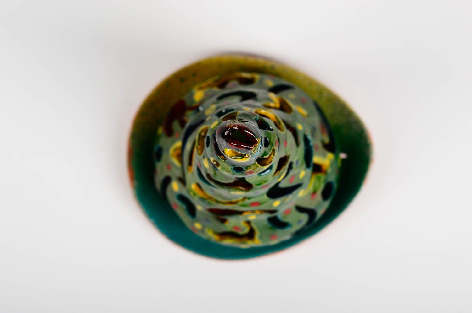 Designer Kerzenhalter Handmade Deco Kerzenhalter aus Ton Teelichthalter bunt foto 3