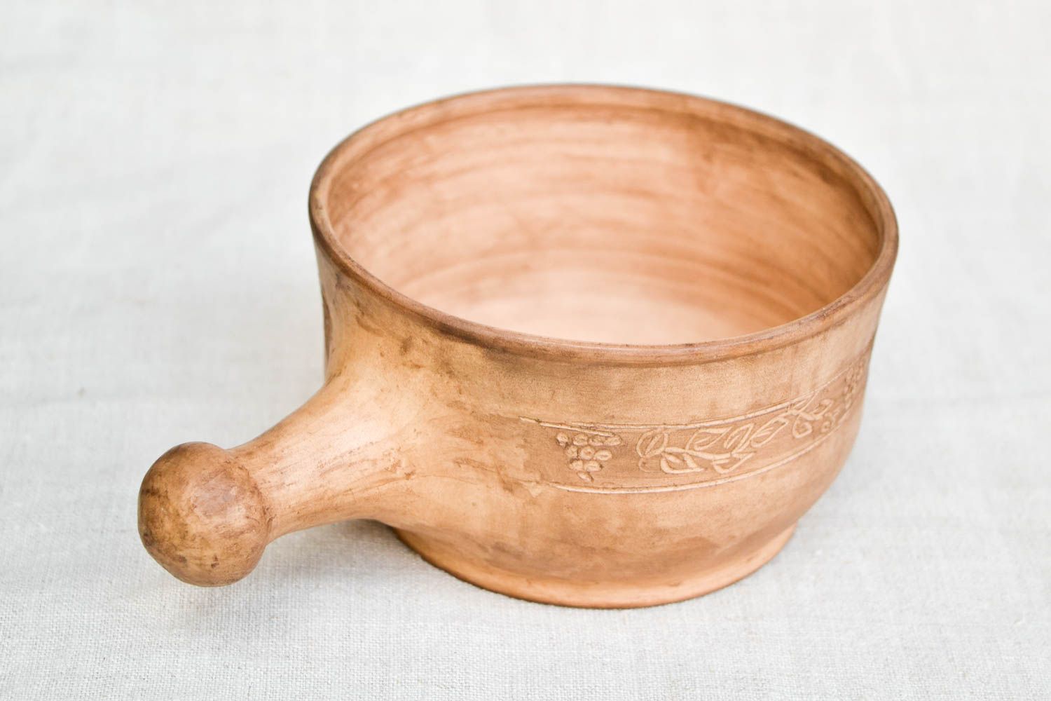 Handmade ceramic bowl stylish soup dish kitchen pottery designer clay bowl photo 5