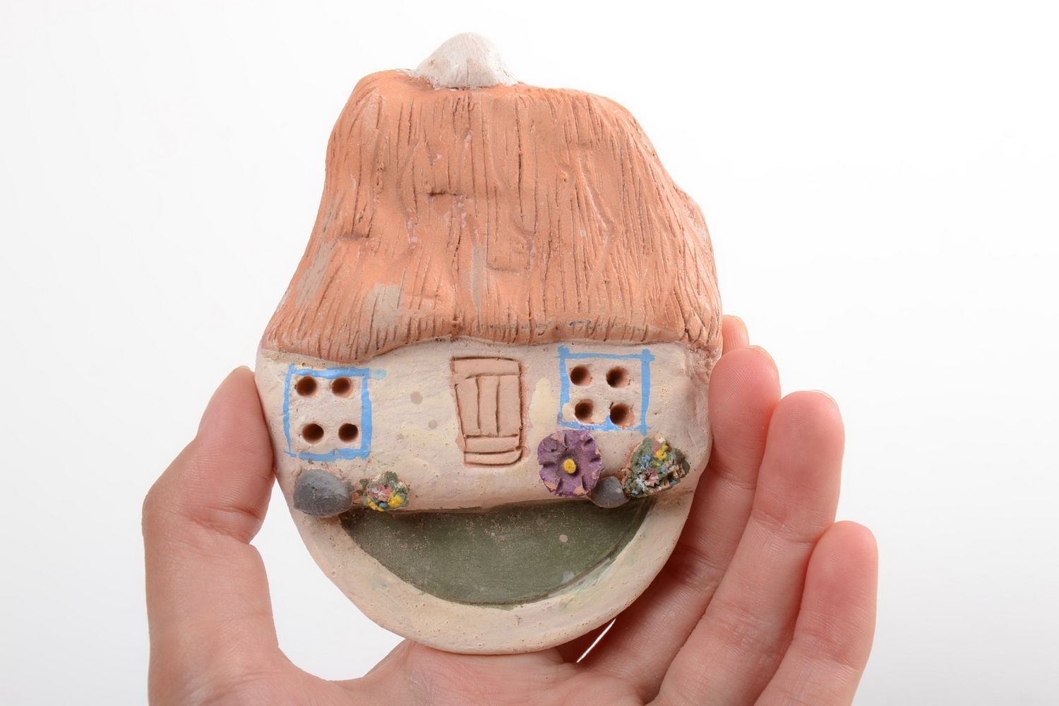 Fridge magnet in ethnic style handmade ceramic souvenir cute interior decor photo 3