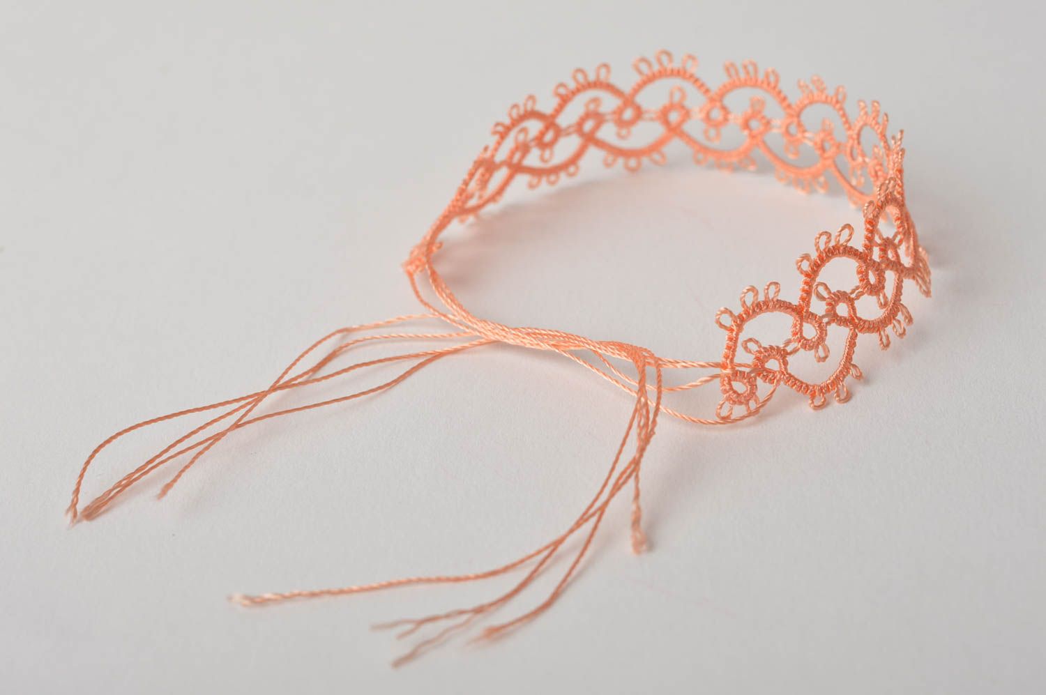 Handmade Spitze Armband zart Designer Schmuck Accessoire für Frauen rosa foto 4