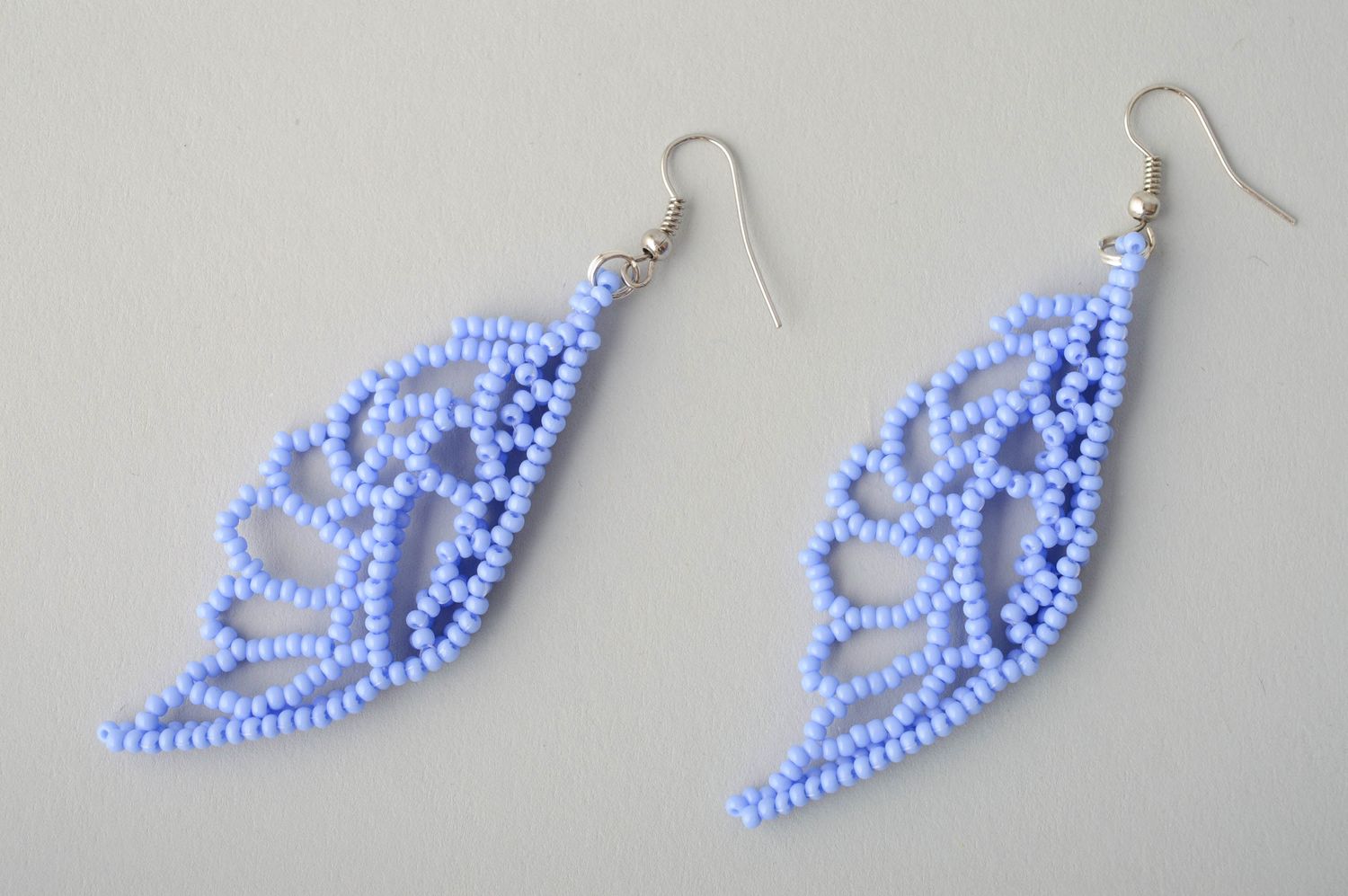 Handmade beaded earrings Angel Wings photo 3