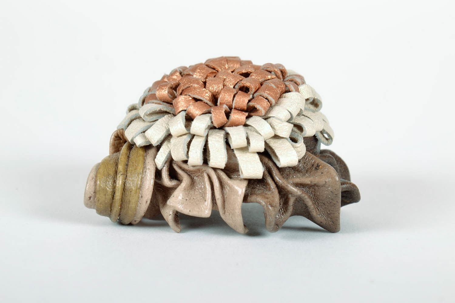 Leather Brooch-Flower photo 2