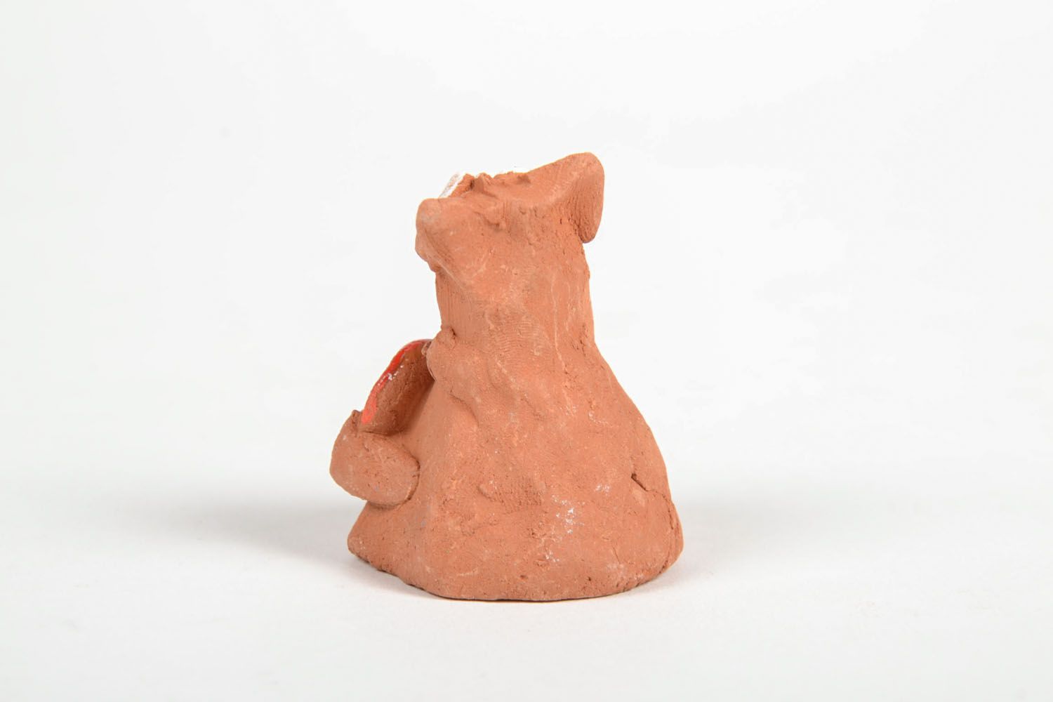 Ceramic figurine of a cat with heart photo 3