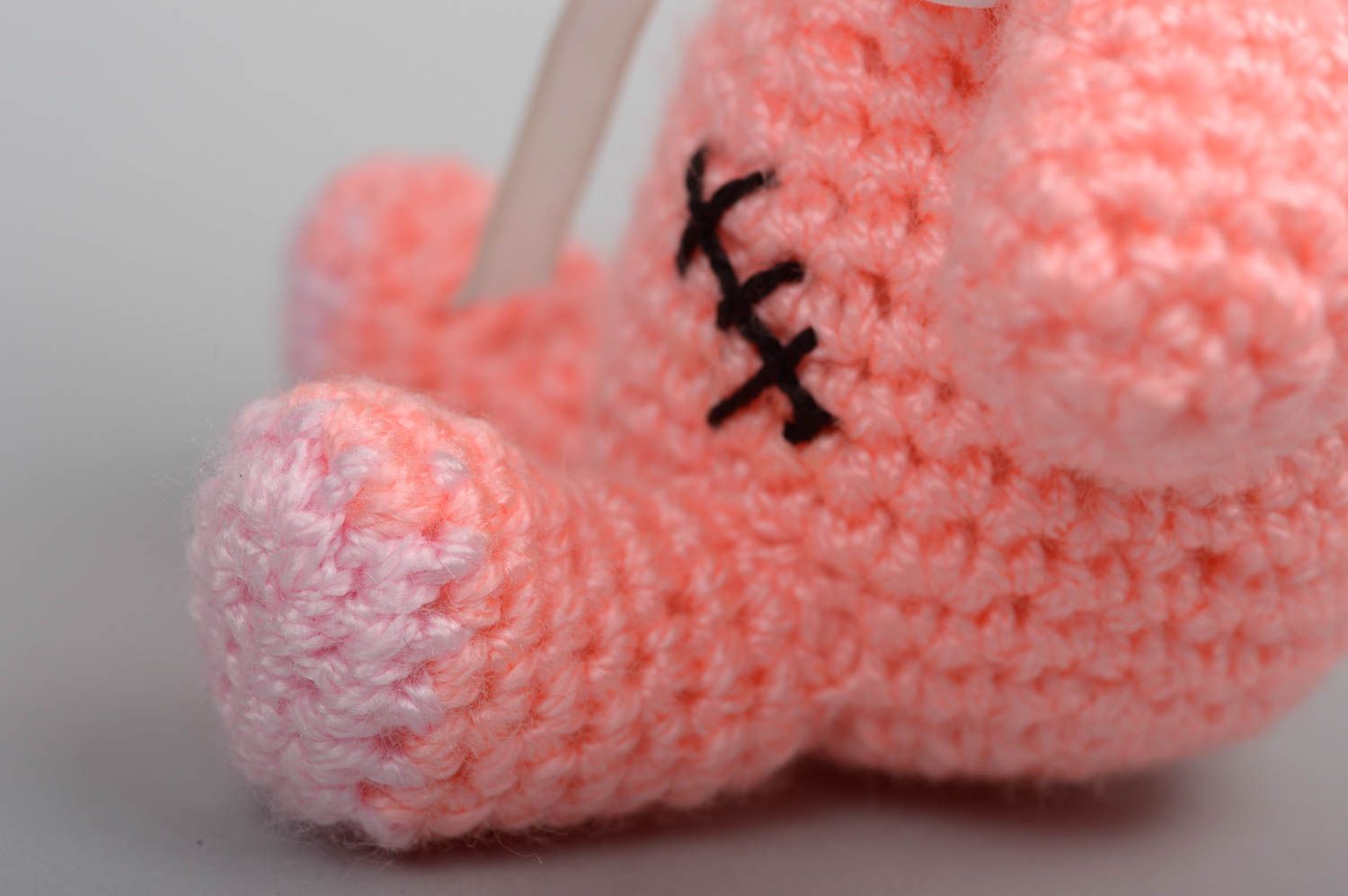 Jouet ourson Peluche faite main Déco maison tricotée au crochet coton cadeau photo 4
