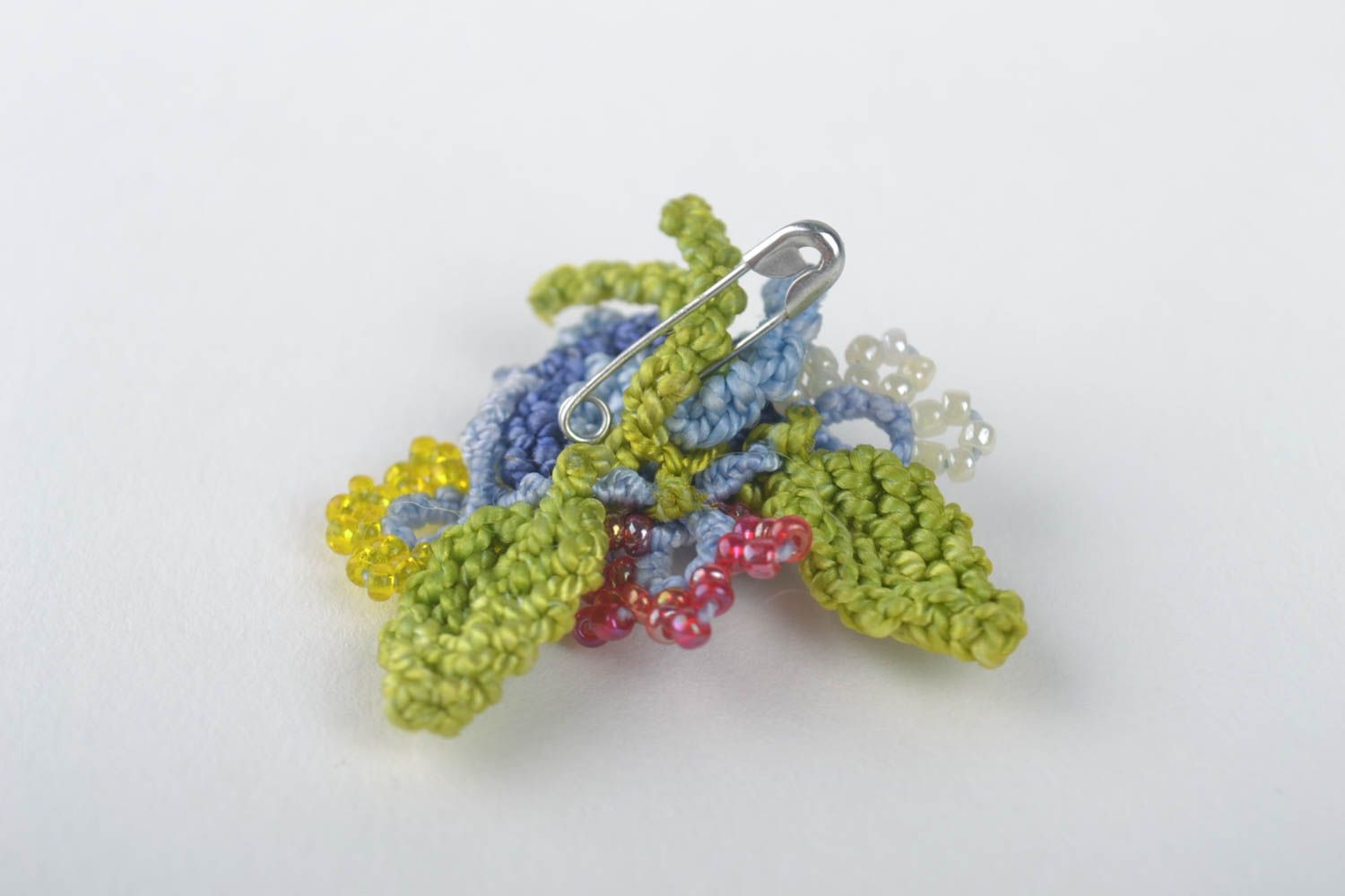 Beautiful handmade flower brooch jewelry brooch pin woven brooch gifts for her photo 2