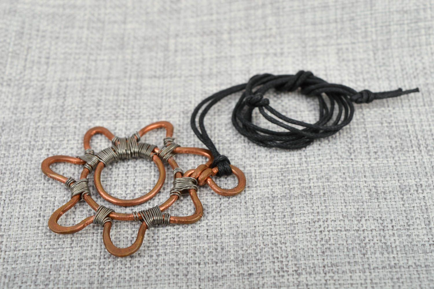 Schnur Anhänger handmade Kupfer Anhänger lange Halskette für Frau Geschenk foto 5