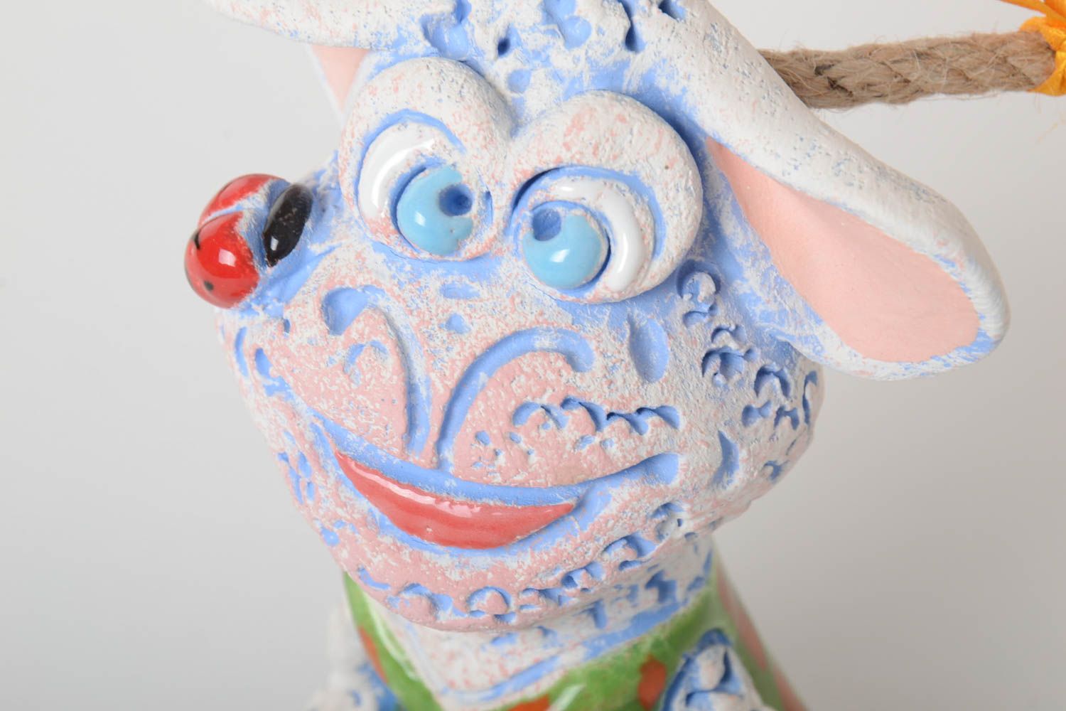 Handmade Keramik Deko Figur aus Ton Schaf Tisch Deko Wohnzimmer Dekoration foto 3
